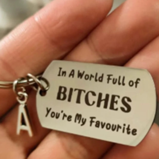 New Stainless Steel Dog Tag Keychain