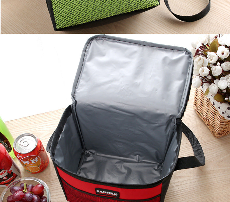 Oxford Cloth Insulated Lunch Bag Student Outdoor Picnic Bag Portable