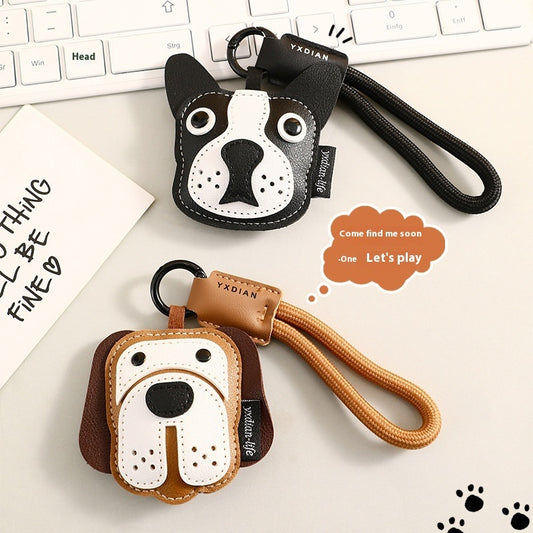 Cartoon Cute Leather Puppy Car Key Ring