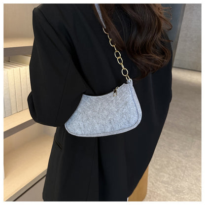 Bolso bandolera sencillo de moda, bolso de hombro de gran capacidad.