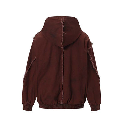Deconstructing Stitching Edging Inkjet Painting To Make Dirty Cardigan Hoodie