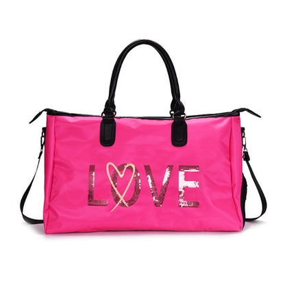 Bolsa de viaje impermeable con lentejuelas para fitness