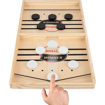 Juego de tirachinas rápido, juego de hockey de madera, futbolín, batalla de escritorio, interacción entre padres e hijos, juego de tirachinas ganador, juguetes familiares para adultos y niños.