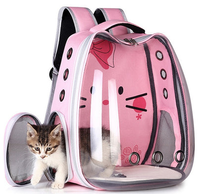 Suministros para mascotas Mochila para mascotas Bolsa de espacio conveniente para mascotas Bolsa de hombro transpirable Bolsa para gatos Bolsa para perros