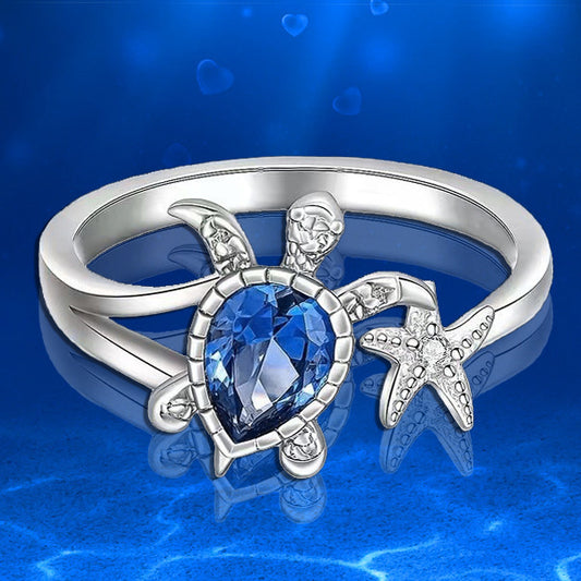 Beach Vacation Hawaiian Wind Summer Ocean Cute Animal Ring
