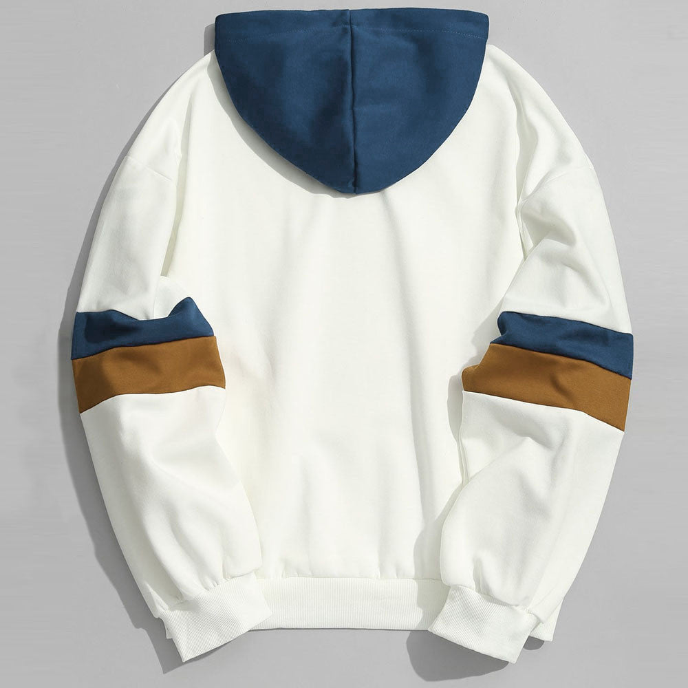 Men's Spliced Parallel Bars Sweater Men's Hoodie Sweatshirt