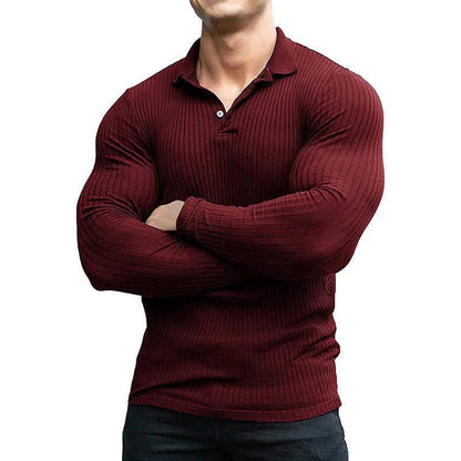 Men's New Fitness T-shirt Long Sleeve Casual Sports Fit