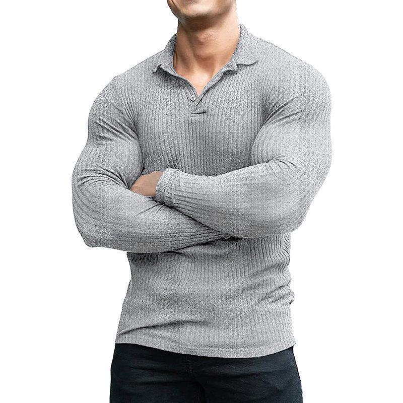 Men's New Fitness T-shirt Long Sleeve Casual Sports Fit