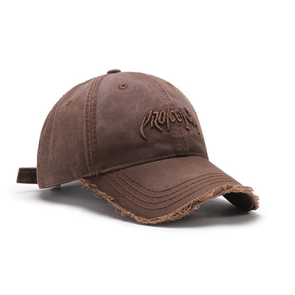 Buchstaben Dreidimensionale Stickerei Soft Top Burr Herren Baseball Cap