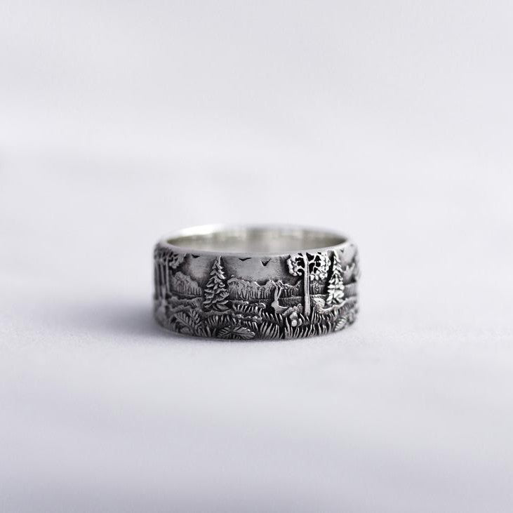 Retro Personality Couple Random Pattern Ring Fashion All-matching