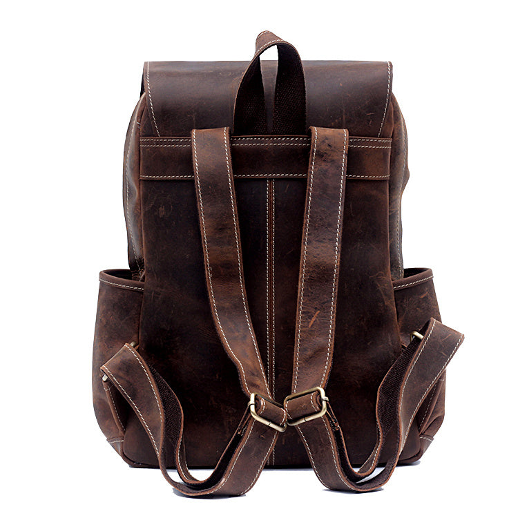 Horse Leather Korean Backpack