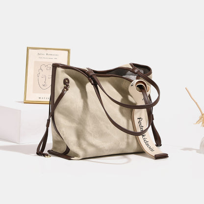 Bolso de hombro de piel auténtica