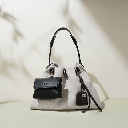 Bolso bandolera de piel auténtica