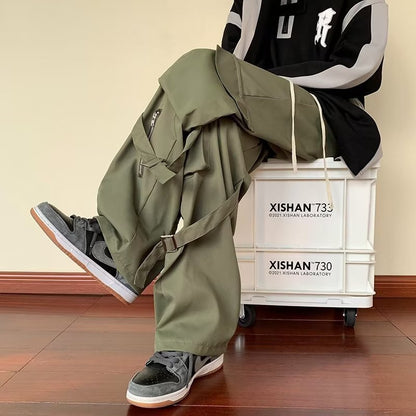 Loose Straight Cargo Pants Men - BAGMODA