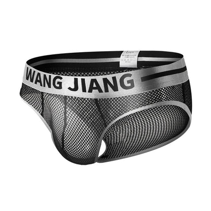 Men's Underwear Triangle Summer Mesh Low Waist Solid Color Breathable