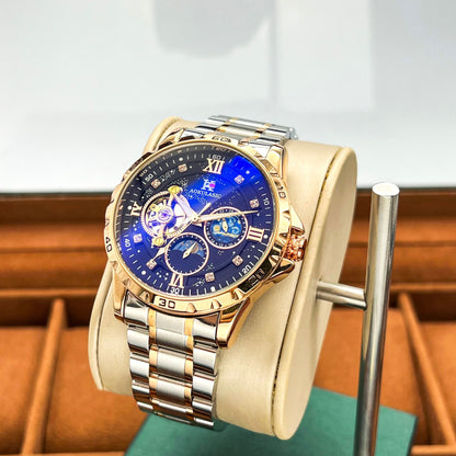 Reloj mecánico automático multifuncional con esfera grande para hombre