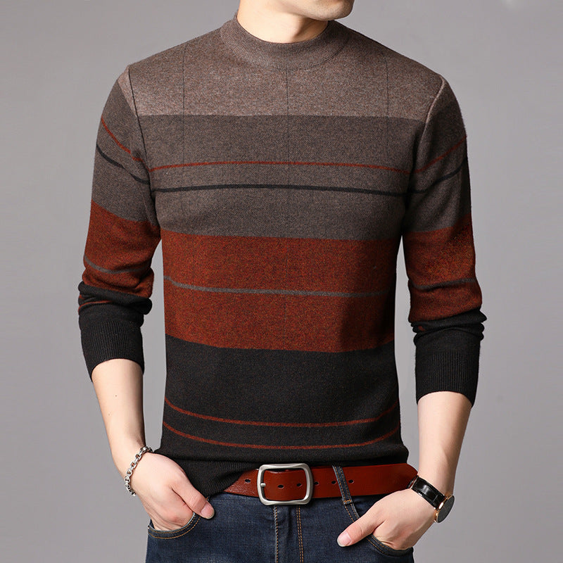 Men's Round Neck Padded Wool Warm Bottoming Shirt
