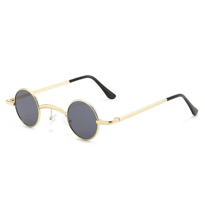 Gafas de sol retro de montura redonda pequeña a la moda para hombres y mujeres
