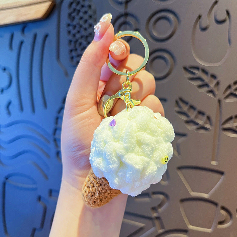 Original Plush Colorful Ice Cream Keychain
