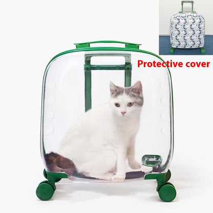 Katzentasche, tragbar, für Haustiere, Trolley, Raumkapsel, transparent, Katzengepäck