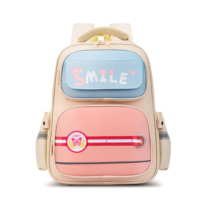 Mochila escolar infantil de estilo británico con letras de dibujos animados
