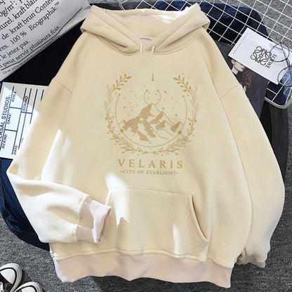 Sudadera con capucha Acotar para mujer, estilo gótico japonés