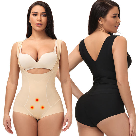Body moldeador de abdomen de alta elasticidad, pantalones cortos de una pieza que no dejan marcas
