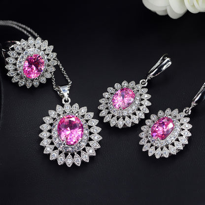 SONNENBLUME Sets Von Kette Braut Zirkon Set