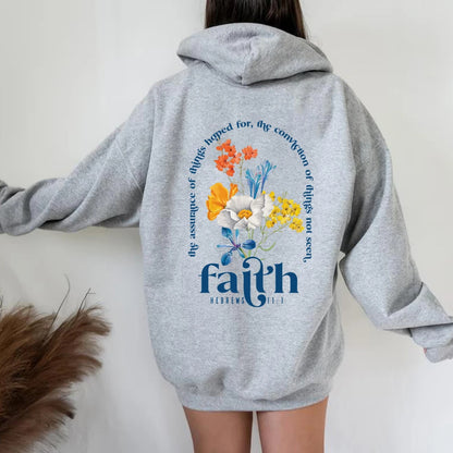 Sudadera con capucha cristiana estética con versículo bíblico para mujer