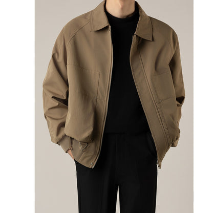 Chaqueta suelta con solapas cortas para hombre