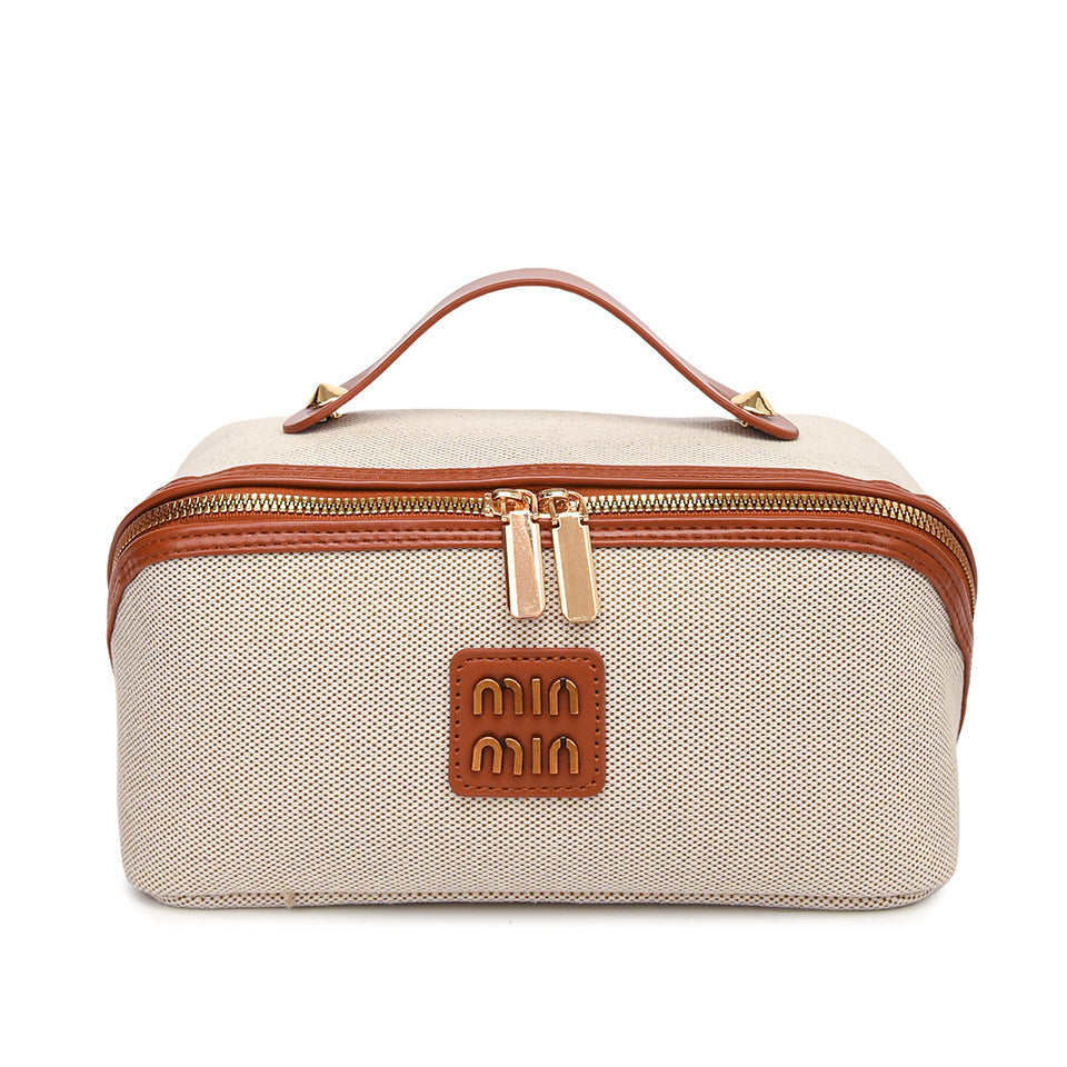 Retro Tile Cosmetic Bag Large Capacity Portable Portable Cosmetics