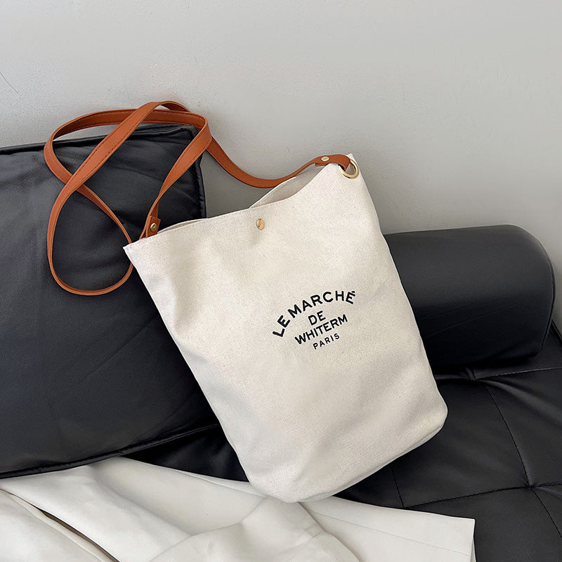 Canvas Printed Bucket Bag