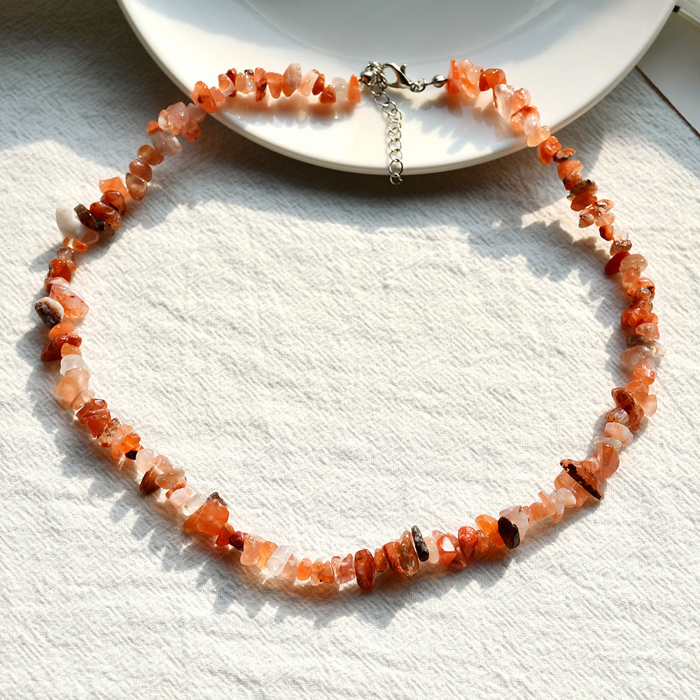 Vacation Style Color Crystal Necklace For Women