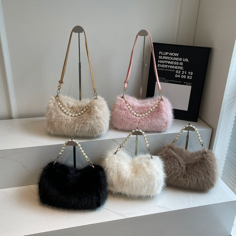 Pearl Chain Crossbody Bag