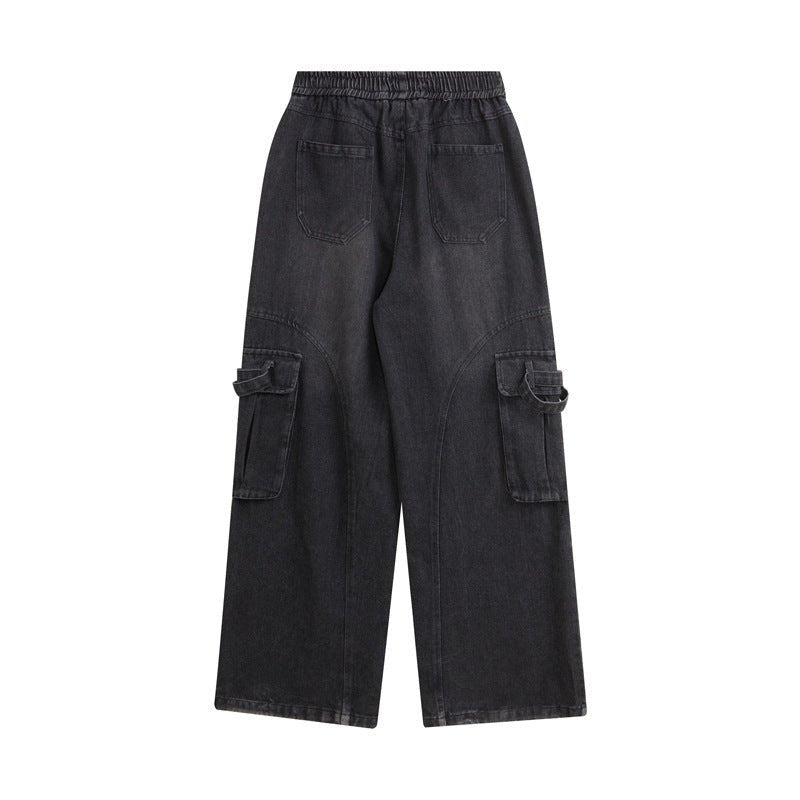 Fashion Straight Denim Pants Men And Women - BAGMODA