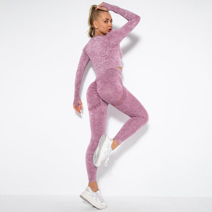 Pantalones deportivos para correr y fitness para mujer, lavables y sin costuras, con cara sonriente