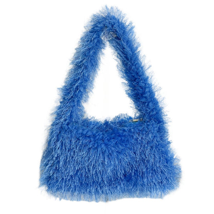 Bonbonfarbene Handtasche mit Quaste
