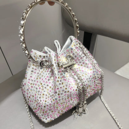 Drawstring Rhinestone Women's Bag