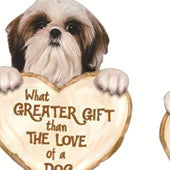 Love Dog Acrylic Key Ring Pendant