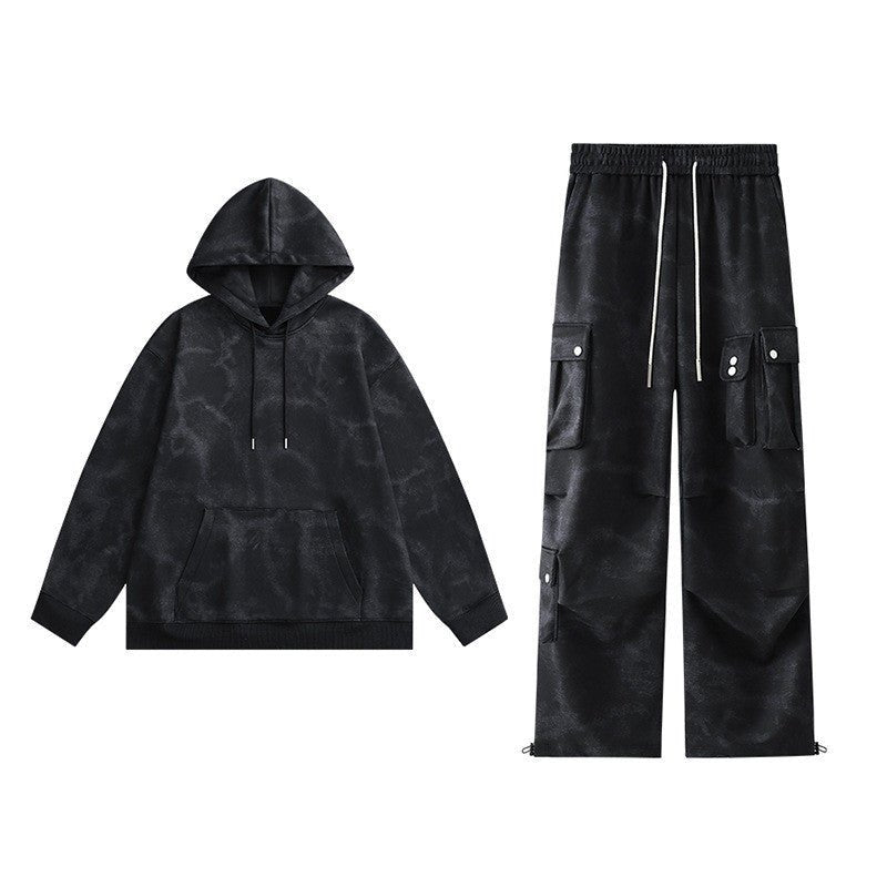 Tie Dye Sweater Pants Casual Suit Men - BAGMODA