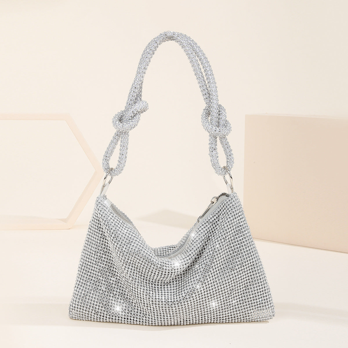 Diamond-embedded Evening Bag