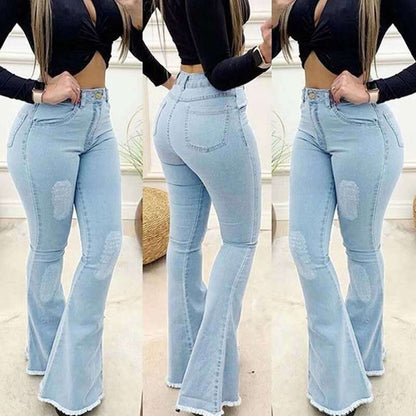 Pantalones vaqueros elásticos de moda para mujer