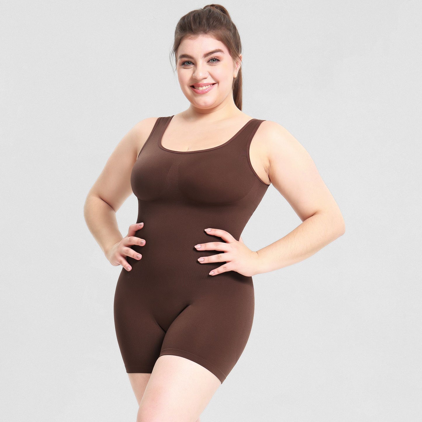 Einfarbige integrierte Sport-Shapewear für Damen