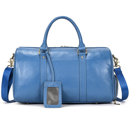 Bolsa de viaje de cuero auténtico para hombre