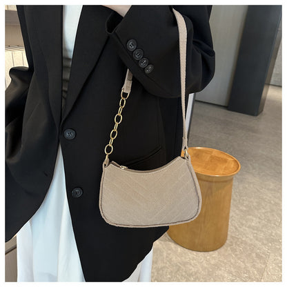 Bolso bandolera sencillo de moda, bolso de hombro de gran capacidad.