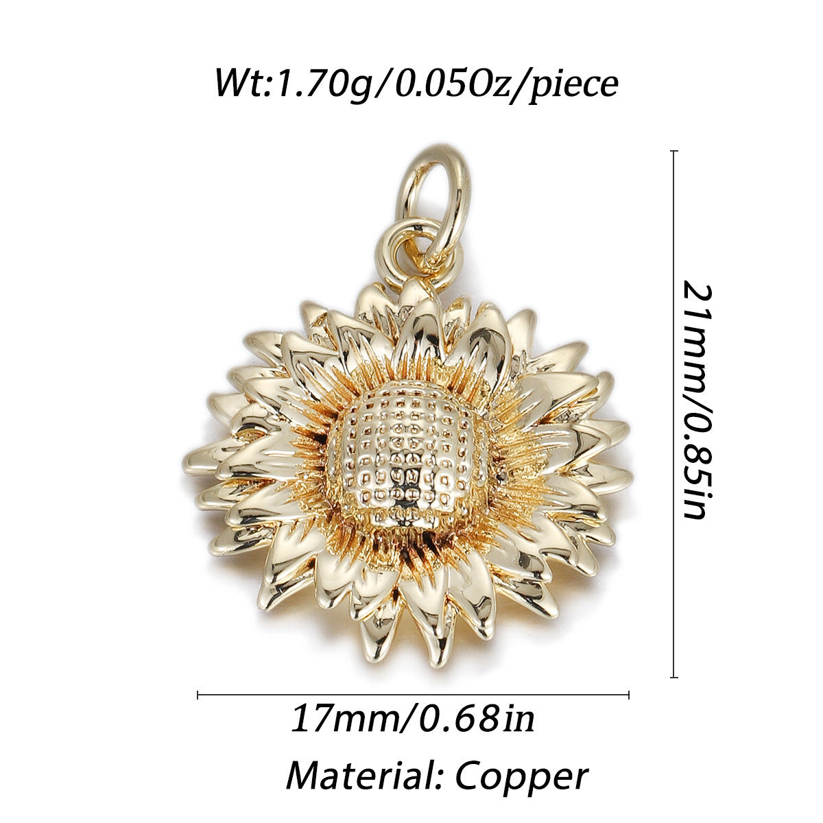 Drop Oil Bow Sunflower Pendant Diy Bracelet Necklace