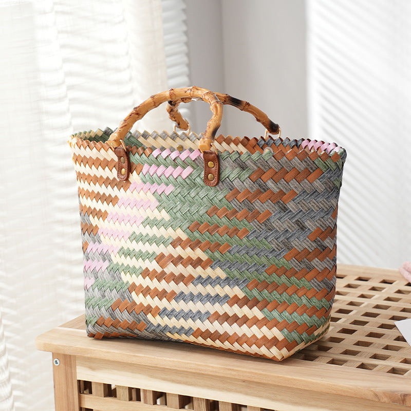Women's Straw Bag Portable Large Capacity Tote Bag