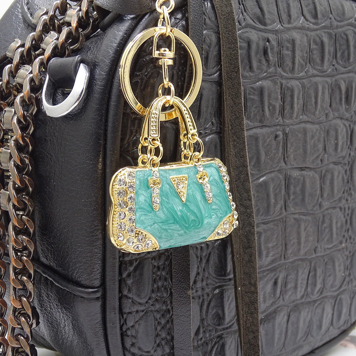 Pendant Environmental Protection Alloy Diamond Color Enamel Cloud Pattern