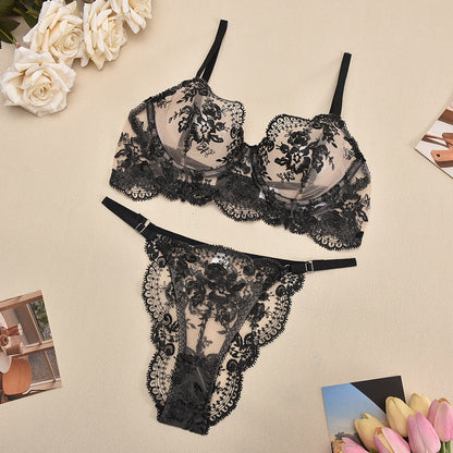 Sexy Mesh Bestickt Sexy Dessous Anzug Frauen