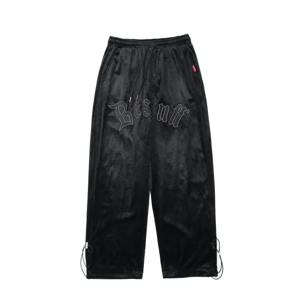 Embossed Velvet Ankle Banded Pants Men - BAGMODA